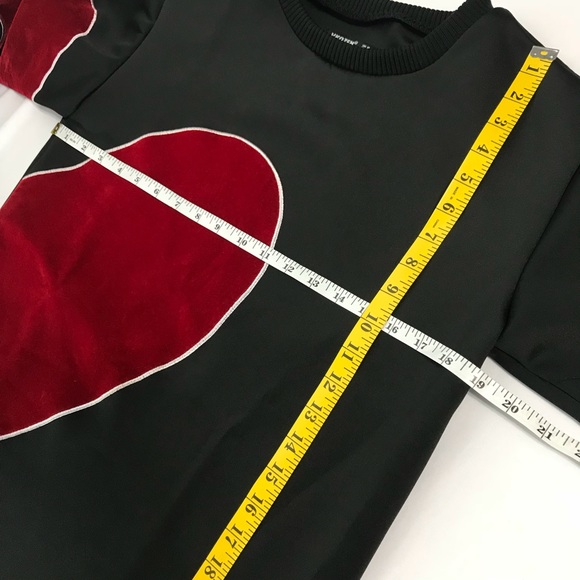 Vkozen scuba sweater dress with velvet heart - Picture 4 of 7